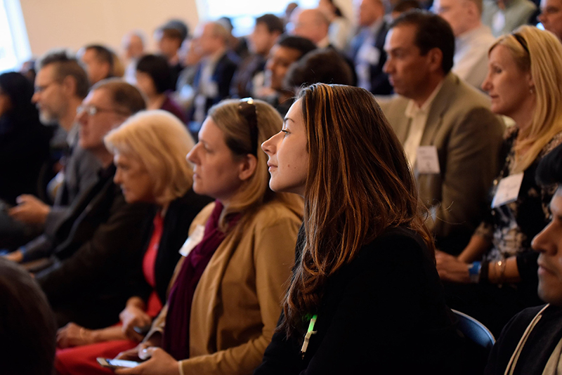 Audience listening to speaker in mHUB event sapce-edit