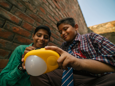 Kids playing with Greenlight Planet